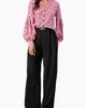 IVONNE IVONNE Satin Wide Leg Tailored Pants - 4