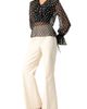 IVONNE IVONNE See-Through Polka Dot V-Neck Blouse - 3