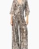 IVONNE IVONNE Sequin Wide-Leg, V-Neck Jumpsuit - 1