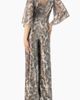 IVONNE IVONNE Sequin Wide-Leg, V-Neck Jumpsuit - 2