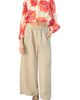 IVONNE IVONNE Shimmering Printed Blouse with Pleated Round Neck - 4