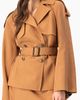 IVONNE IVONNE Short Double-Breasted Trench Coat - 1