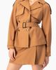 IVONNE IVONNE Short Double-Breasted Trench Coat - 3