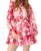 IVONNE IVONNE Short Floral Print Shirt Dress with Long Sleeves - 1