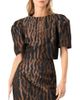 IVONNE IVONNE Short Puff Sleeve Jacquard Blouse - 1