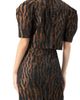 IVONNE IVONNE Short Puff Sleeve Jacquard Blouse - 2