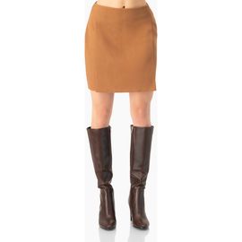IVONNE IVONNE Short Straight Skirt with Back Zipper