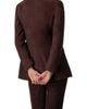 IVONNE IVONNE Single-Breasted Faux-Suede Blazer - 2