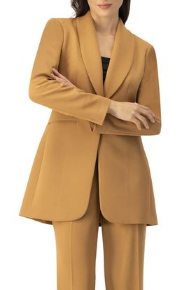 IVONNE IVONNE Single-Button Shawl Lapel Blazer