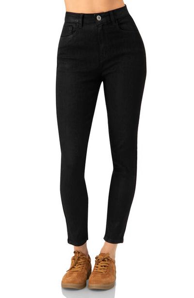 IVONNE IVONNE Skinny Jeans with Button and Patch Pockets