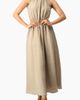 IVONNE IVONNE Sleeveless Crinkle Halter Maxi Dress with Cinched Waist A-Line - 4