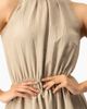 IVONNE IVONNE Sleeveless Crinkle Halter Maxi Dress with Cinched Waist A-Line - 5