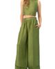 IVONNE IVONNE Sleeveless Cropped Linen Top - 3
