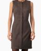 IVONNE IVONNE Sleeveless Faux Suede Sheath Dress - 1