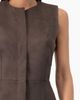 IVONNE IVONNE Sleeveless Faux Suede Sheath Dress - 5