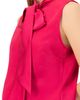 IVONNE IVONNE Sleeveless Satin Blouse with Neck Tie - 5