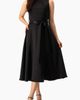 IVONNE IVONNE Sleeveless Tie-Waist A-Line Midi Fit-and-Flare Dress with Sash Belt - 1