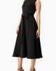 IVONNE IVONNE Sleeveless Tie-Waist A-Line Midi Fit-and-Flare Dress with Sash Belt - 3