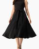 IVONNE IVONNE Sleeveless Tie-Waist A-Line Midi Fit-and-Flare Dress with Sash Belt - 4