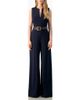IVONNE IVONNE Sleeveless V-Neck Wide-Leg Jumpsuit - 1