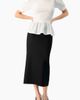 IVONNE IVONNE Smooth Stretch Knit High-Waist Fitted Midi Skirt - 5