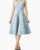 IVONNE IVONNE Square Neck Midi Denim Dress - 1