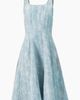 IVONNE IVONNE Square Neck Midi Denim Dress - 4