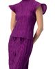 IVONNE IVONNE Straight Blouse with Ruffle Short Sleeves - 3