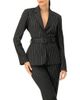 IVONNE IVONNE Striped Blazer With Belt - 1