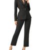 IVONNE IVONNE Striped Blazer With Belt - 2