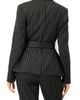 IVONNE IVONNE Striped Blazer With Belt - 3