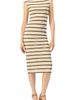 IVONNE IVONNE Striped Jersey Midi Dress - 1