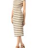 IVONNE IVONNE Striped Jersey Midi Dress - 3