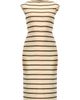 IVONNE IVONNE Striped Jersey Midi Dress - 5