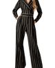 IVONNE IVONNE Striped Jumpsuit With Side Pockets - 1
