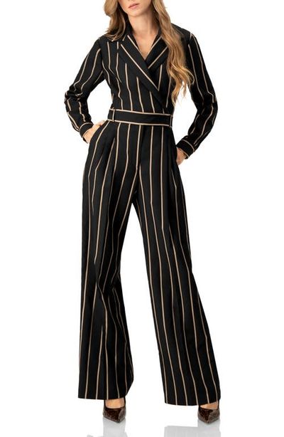 IVONNE IVONNE Striped Jumpsuit With Side Pockets