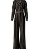 IVONNE IVONNE Striped Jumpsuit With Side Pockets - 4