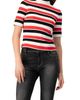 IVONNE IVONNE Striped Mock-Neck Knit Top - 1