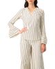 IVONNE IVONNE Striped V-Neck Oversized Shirt - 1
