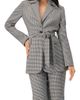 IVONNE IVONNE Tailored Houndstooth Blazer with Belt - 1