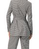 IVONNE IVONNE Tailored Houndstooth Blazer with Belt - 2