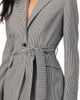 IVONNE IVONNE Tailored Houndstooth Blazer with Belt - 5
