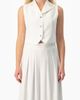 IVONNE IVONNE Tailored Sleeveless Crop Blazer Vest - 1