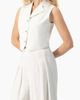 IVONNE IVONNE Tailored Sleeveless Crop Blazer Vest - 3