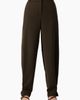 IVONNE IVONNE Tapered Cuff Utility Relaxed Pants with High-Waist and Ankle Straps - 1