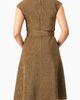 IVONNE IVONNE Textured Belted A-Line Dress, Cap Sleeve Fit-and-Flare with Buckle Belt - 2
