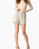 IVONNE IVONNE Textured Bouclé High-Waist Tailored Tweed Mini Shorts - 5