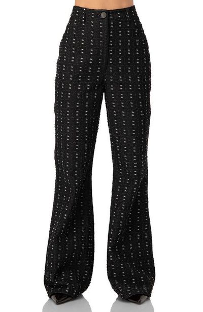 IVONNE IVONNE Textured Wide-Leg Jeans