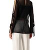 IVONNE IVONNE Tie-Sleeve See Through Lace Blouse - 2