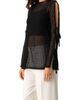 IVONNE IVONNE Tie-Sleeve See Through Lace Blouse - 3